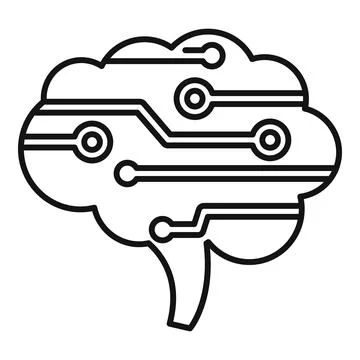 Brain circuit board showing artificial intelligence development Stock Illustration