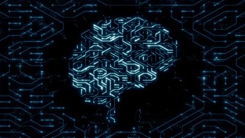 Brain circuit fast electronic artificial intelligence machine learning Stock Footage 109073893