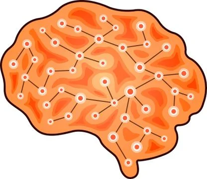 Brain with circuit Stock Illustration