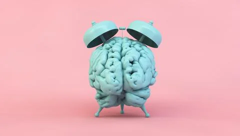 Brain clock concept Stock Illustration
