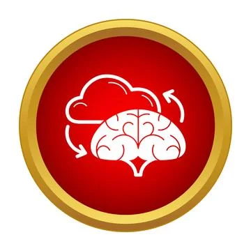 Brain cloud data synchronization connecting intelligence network Illustrazione stock