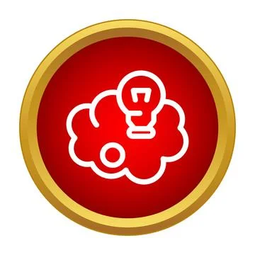 Brain cloud generating an idea and creative thought Stock Illustration