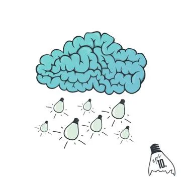 Brain cloud Stock Illustration