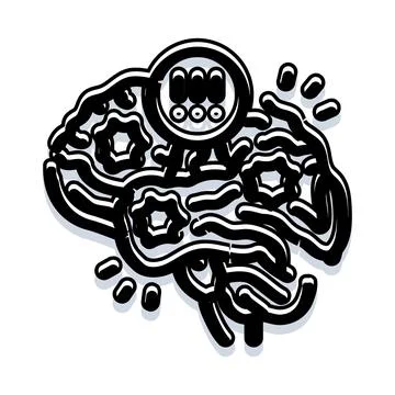 Brain with cogwheels creating innovative idea process Stock Illustration