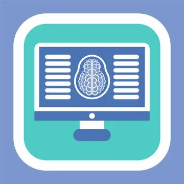 Brain Computed Tomography CT MRI Checkup Vector Illustrazione stock