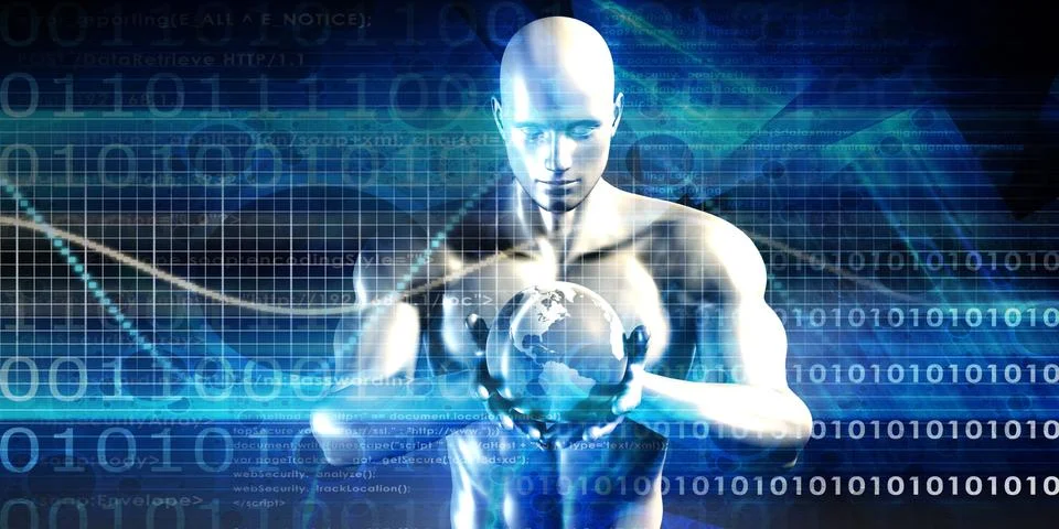 Brain Computer Interface Stock Illustration