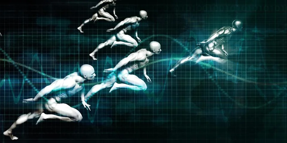 Brain Computer Interface Illustrazione stock