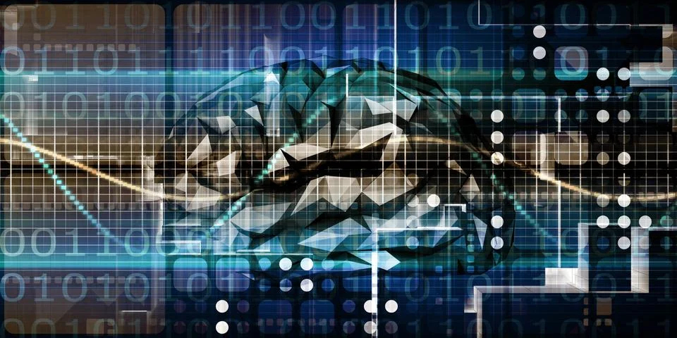 Brain Computer Interface Stock Illustration