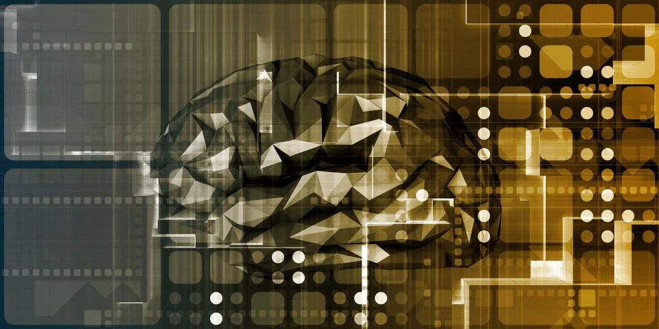 Brain Computer Interface Stock Illustration