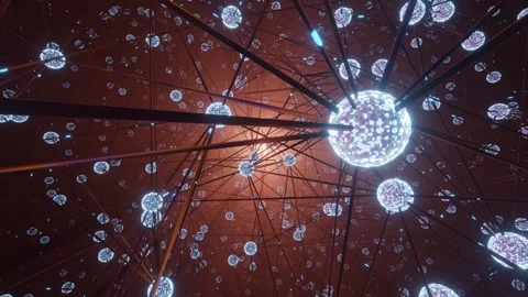Brain computer network nodes,  neuron net communication with links Stock Footage 246782837