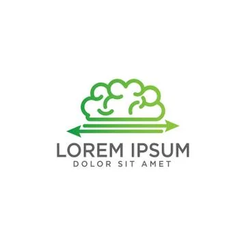 Brain concept logo template vector illustration and inspiration Stock Illustration