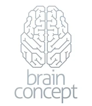 Brain Concept Top 스톡 일러스트