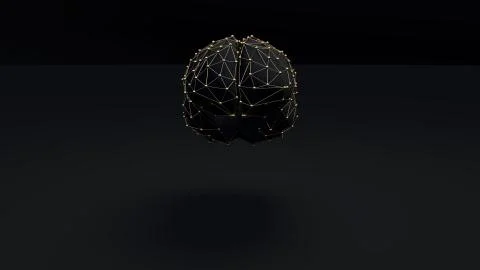 Brain connection gold イラスト素材