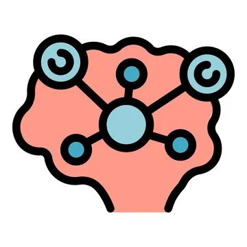 Brain connections showing artificial intelligence at work Stock Illustration