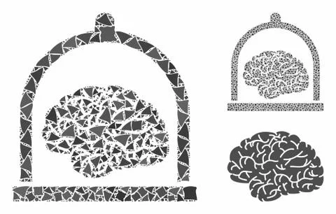 Brain conservation Mosaic Icon of Humpy Parts Stock Illustration