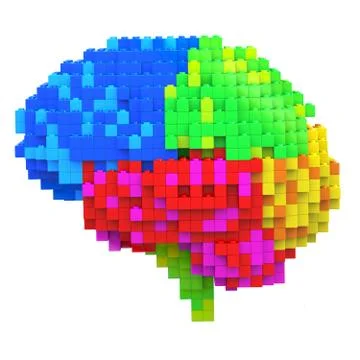 Brain construction toys Stock Illustration