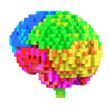 Brain construction toys Stock Illustration