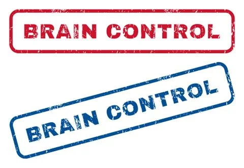Brain Control Rubber Stamps Stock Illustration
