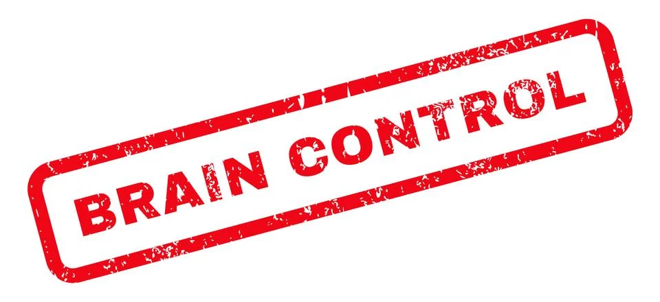 Brain Control Text Rubber Stamp Stock Illustration