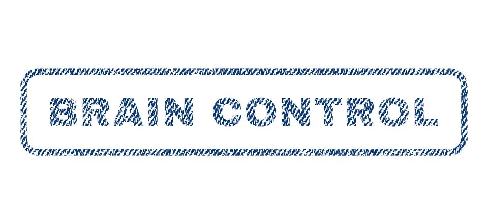Brain Control Text Textile Seal Stamp Watermark Stock Illustration