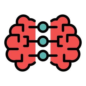 Brain courage icon vector flat Stock Illustration