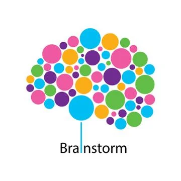 Brain Creative Ideas Logo design vector template.concept Logotype. Stock Illustration
