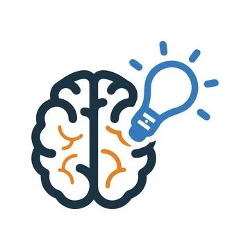 Brain, creative, logic icon. Simple editable vector illustration. Stock Illustration
