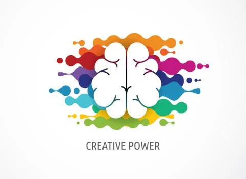 Brain, Creative mind, learning and design icons, logos. Man head, people symbols 스톡 일러스트