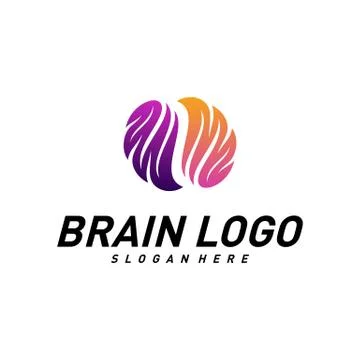 Brain, Creative mind, learning and design icons. People symbols. Colorful Ico Stock Illustration