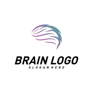 Brain, Creative mind, learning and design icons. People symbols. Colorful Ico Stock Illustration