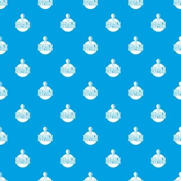 Brain creative pattern vector seamless blue Stock Illustration