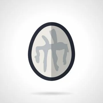 Brain CT flat vector icon Stock Illustration