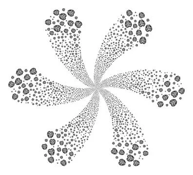 Brain Cycle Flower Shape 库存插图