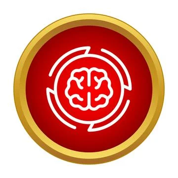 Brain cycle icon creative thinking process symbol Stock Illustration