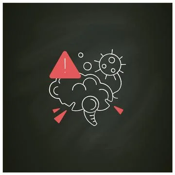 Brain damage chalk icon Illustrazione stock