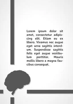 Brain dark infographics Stock-Illustration