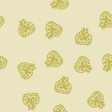 Brain data streams flowing line seamless pattern イラスト素材