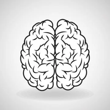 Brain design. organ icon. Flat illustration, vector graphic イラスト素材