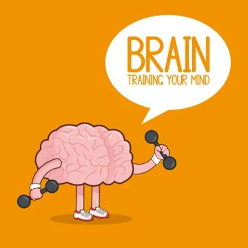 Brain design. organ icon. Flat illustration, vector graphic Stock Illustration