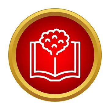 Brain developing from open book icon concept イラスト素材