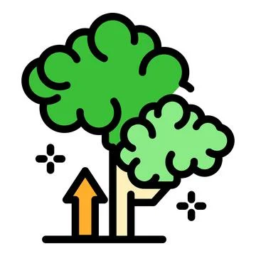 Brain development icon color outline vector Illustrazione stock