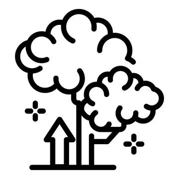 Brain development icon, outline style Illustrazione stock