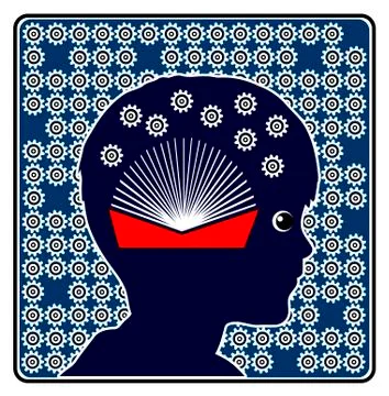 Brain Development by Reading Illustrazione stock