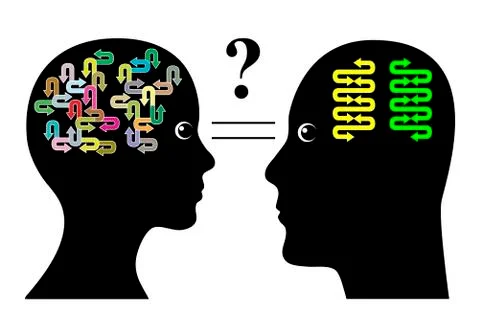 Brain Differences Stock Illustration