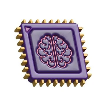 Brain. Digital brain in hand. Neural network. IQ testing. Brainstorm think idea Stock Illustration
