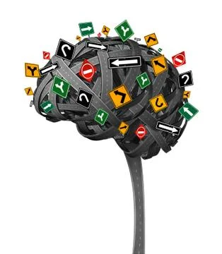 Brain direction Stock Illustration