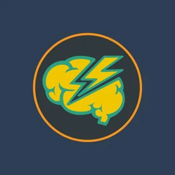 Brain disease logo vector icon design Stock Illustration