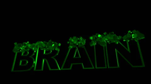 Brain dissolving cubes Stock Footage 55914789