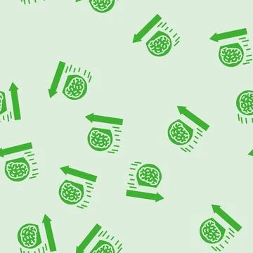 Brain drain glyph seamless pattern イラスト素材