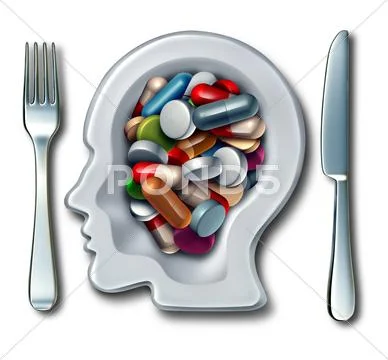 Brain Drugs Stock Illustrationen